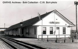 Great Northern Depot at Shelby, Montana, 1976