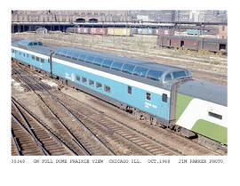 Great Northern Full Dome Passenger Car 1394, Chicago, Illinois, October 1969