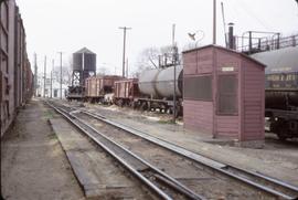 View of Great Northern Railway scale track at Minneapolis Junction in 1973.