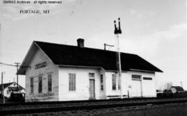 Great Northern Depot at Portage, Montana, undated