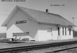 Great Northern Depot at Blaisdell, North Dakota, undated