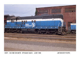 Great Northern Diesel Locomotive Number 578, Spokane, Washington, 1969