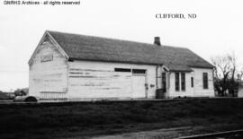 Great Northern Depot at Clifford, North Dakota, undated