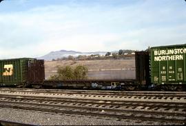 Great Northern Railway Flat car 160002 at Wenatchee, Washington in 1982.