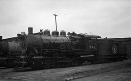 Great Northern Steam Locomotive 841 at Superior, Wisconsin in 1956.