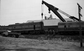 Great Northern Diesel Locomotives 468B and 472B at Quincy, Washington, undated