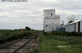 Great Northern Station Sign at Johnson, Minnesota, undated