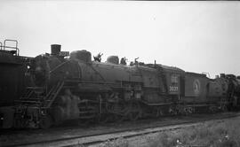 Great Northern Steam Locomotive 3237 at Saint Cloud, Minnesota in 1955.