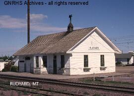 Great Northern Depot at Rudyard, Montana, undated