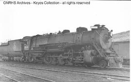 Great Northern Steam Locomotive 2118 at Klamath Falls, Oregon, 1945