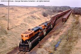 Great Northern Diesel Locomotive 577 at Chisholm, Minnesota, 1970