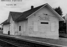 Great Northern Depot at Nelson, Minnesota, undated