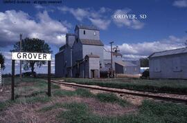 Great Northern Station Sign at Grover, South Dakota, undated