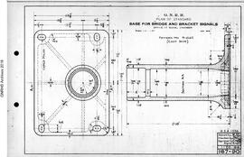 Great Northern Railway Standard Signal Plans; Base for Bridge and Bracket Signals, 1919