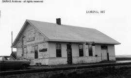 Great Northern Depot at Loring, Montana, undated