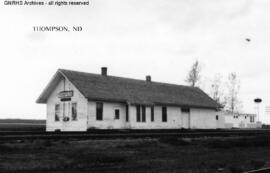 Great Northern Depot at Thompson, North Dakota, undated