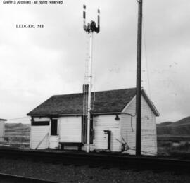 Great Northern Depot at Ledger, Montana, undated