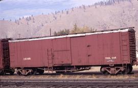 Great Northern Railway Outfit Car X5168 at Cashmere, Washington in 1970.