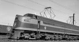 Great Northern Electric Locomotive 5018 at Appleyard, Washington, undated
