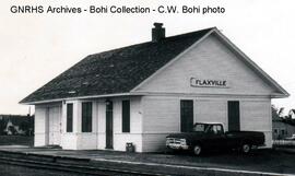 Great Northern Depot at Flaxville, Montana, 1970