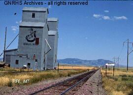 Great Northern Station Sign at Fife, Montana, undated