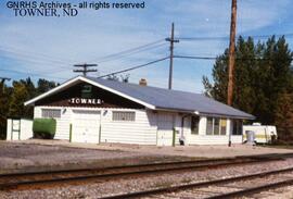 Great Northern Depot at Towner, North Dakota, undated