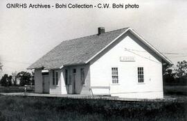 Great Northern Depot at Larson, North Dakota, 1970