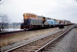 Great Northern Railway Train 407 at Fridley, Minnesota in 1967.