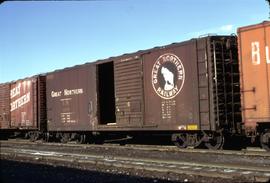 Great Northern Railway Box car 5097, at Wenatchee, Washington in 1974.