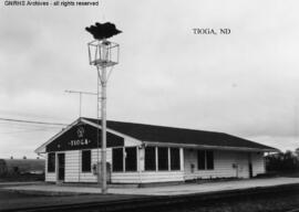 Great Northern Depot at Tioga, North Dakota, undated