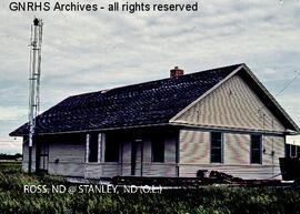 Great Northern Depot at Ross, North Dakota, undated