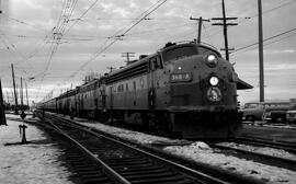 Great Northern Diesel Locomotive 368A at Othello, Washington, undated