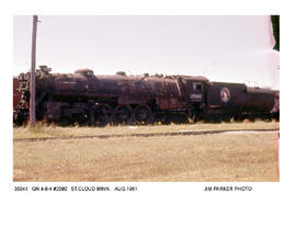 Great Northern Steam Locomotive Number 2580, Saint Cloud, Minnesota, 1961