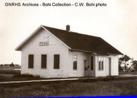 Great Northern Depot at Penn, North Dakota, 1970