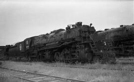 Great Northern Steam Locomotive 2011 at Superior, Wisconsin in 1956.