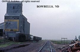 Great Northern Station Sign at Bowbells, North Dakota, undated
