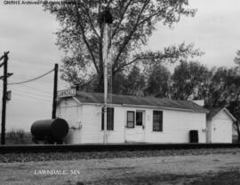 Great Northern Depot at Lawndale, Minnesota, undated