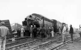 Great Northern Diesel Locomotive 472A at Quincy, Washington, undated