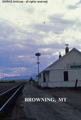 Great Northern Depot at Browning, Montana, undated