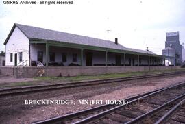 Great Northern freight house at Breckenridge, Minnesota, undated