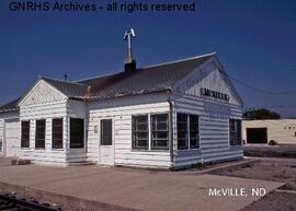 Great Northern Depot at McVille, North Dakota, undated