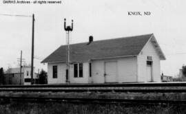 Great Northern Depot at Knox, North Dakota, undated