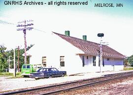 Great Northern Depot at Melrose, Minnesota, undated