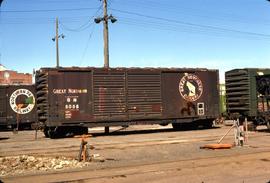 Great Northern Railway Box car 3056, at Spokane, Washington in 1977.