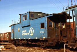 Great Northern Railway Caboose X-114 in Big Sky Blue color scheme.