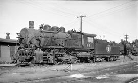 Great Northern Steam Locomotive 821 at Minneapolis Junction, Minnesota in 1958.