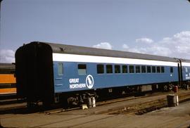 Great Northern Railway Passenger Car 1015 at Seattle, Washington in 1969.