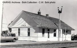 Great Northern Depot at Power, Montana, 1973