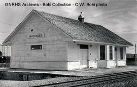 Great Northern Depot at Inverness, Montana, 1976