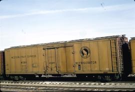 Great Northern Railway Refrigerator car 529 at Wenatchee, Washington in 1971.